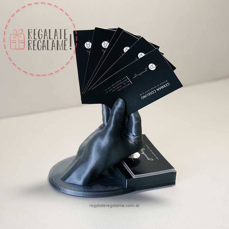 Soporte mano para tarjetas