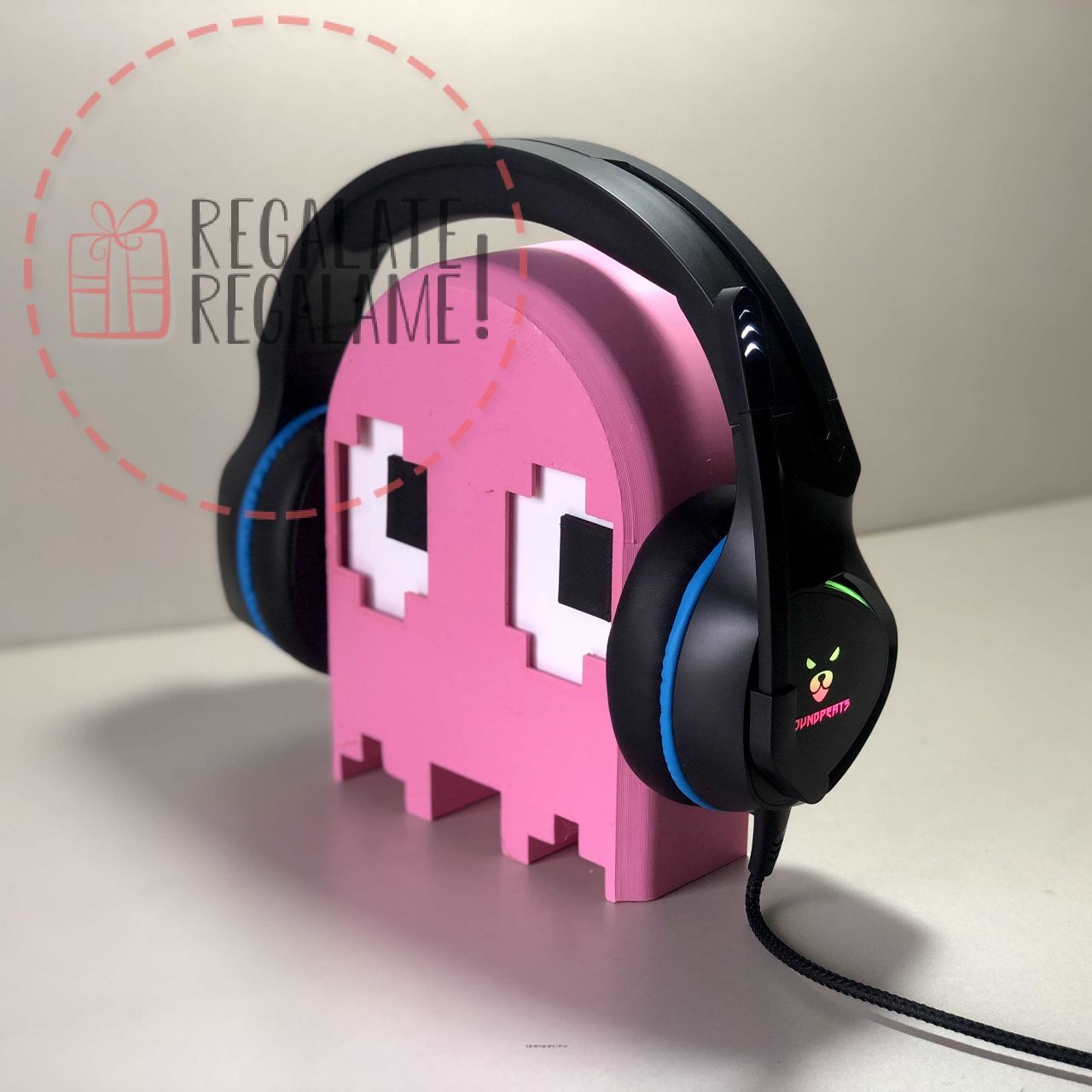 Soporte auricular fantasma pacman