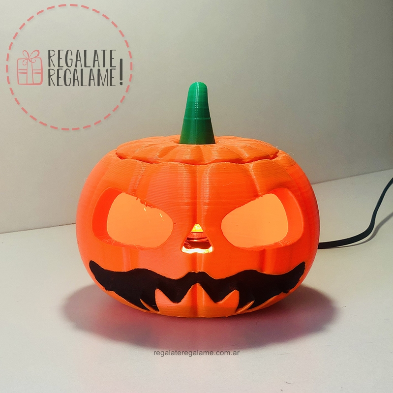 Lampara velador calabaza