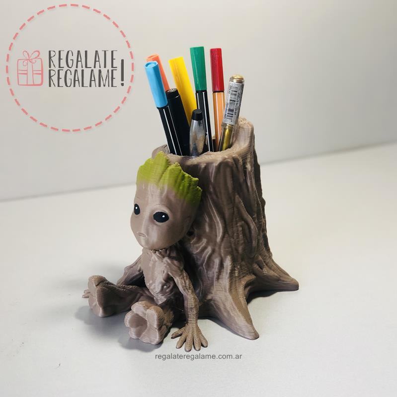 Portalapices & maceta baby groot