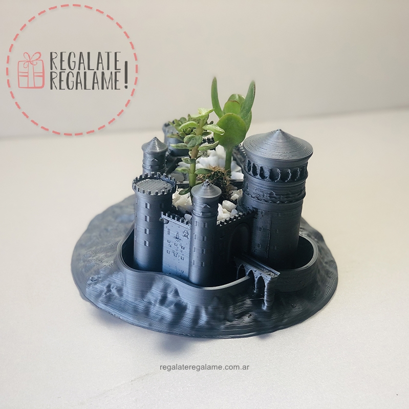 Maceta terrario castillo