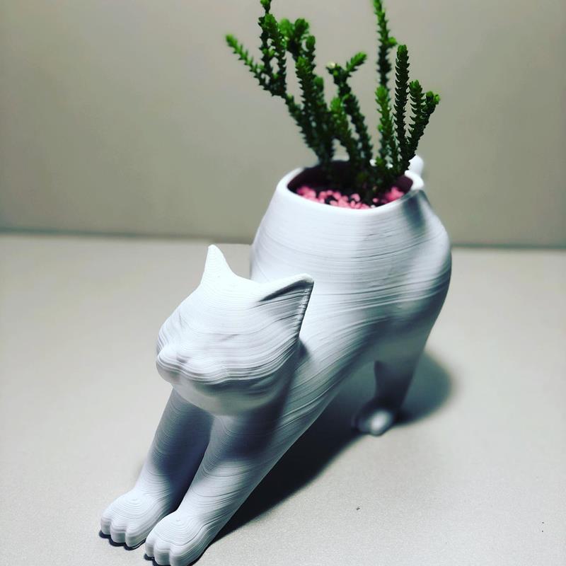 Maceta Gato estirado