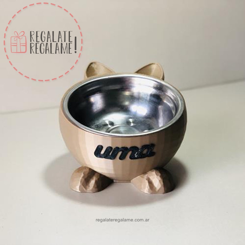 comedero gatito personalizado