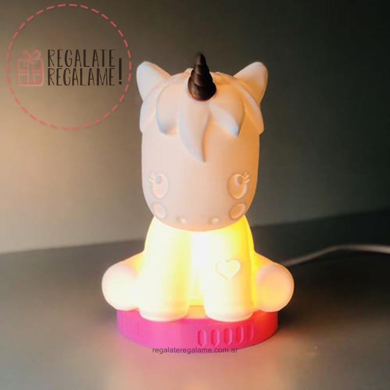 Lampara velador unicornio